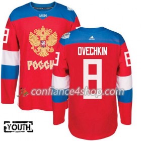 Adidas Maillot de Hockey Russie Alexander Ovechkin 8 Coupe du monde de hockey sur glace 2016 Rouge Premier - Enfant